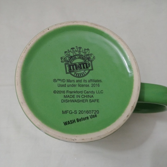 M&M Green Coffee Mug Cup Please Don't Beg Double Side Graphics - Picture 7 of 7